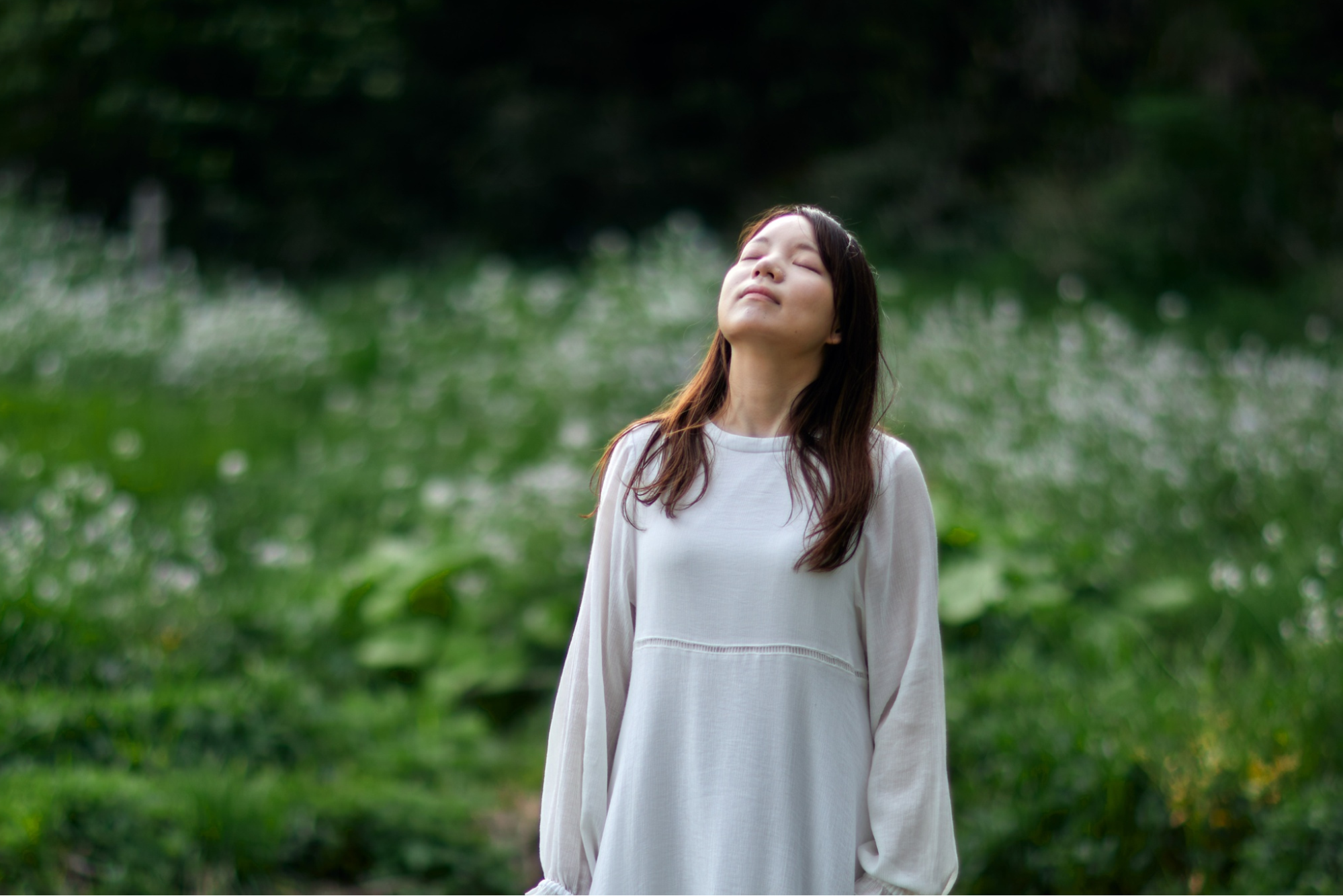 Woman is enjoying the spring breeze after successfully completing her allergy immunotherapy treatment at BV Allergy.